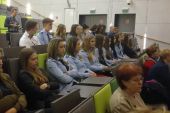 Uczniowie z klasy policyjnej i psychopedagogicznej na debacie o bezpieczeństwie